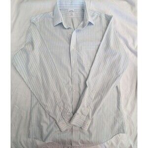 Brooks Brothers Slim Fit 16-6/7 346 Blue and Green Stripe